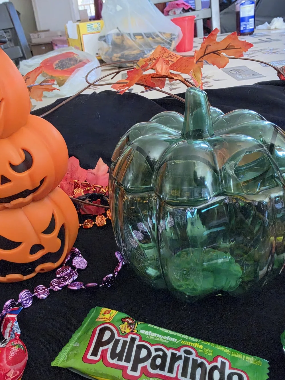 Clear plasticPumpkin Candy Jar - Home Party Supplies